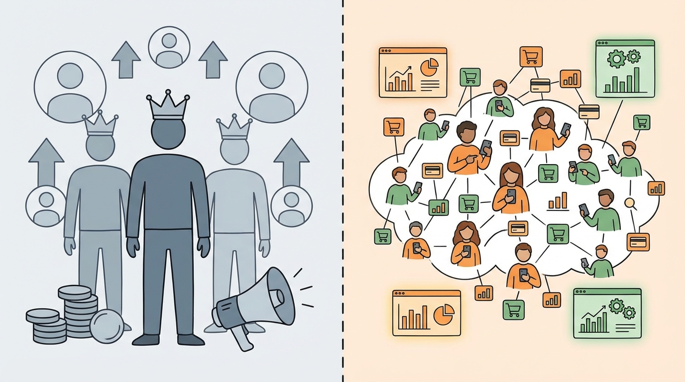 Comparing traditional influencer marketing with performance-based, ROI-driven creator deals.