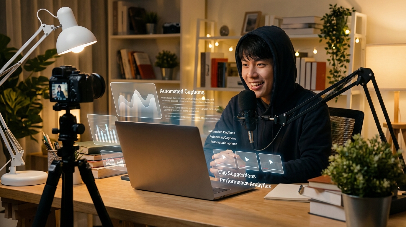 Creators are using AI to automate editing, repurposing, and optimization while keeping their authentic on-camera presence.